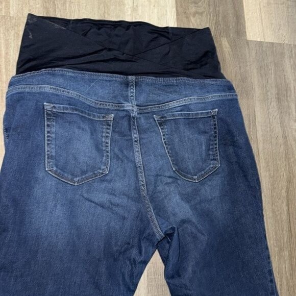 Isabel Maternity Skinny Fit Jeans With Over-Belly Panel Size 16/33R Blue Wash Ma - Picture 5 of 10